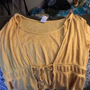 Two piece set strap tank crop top with a tie cover up XL